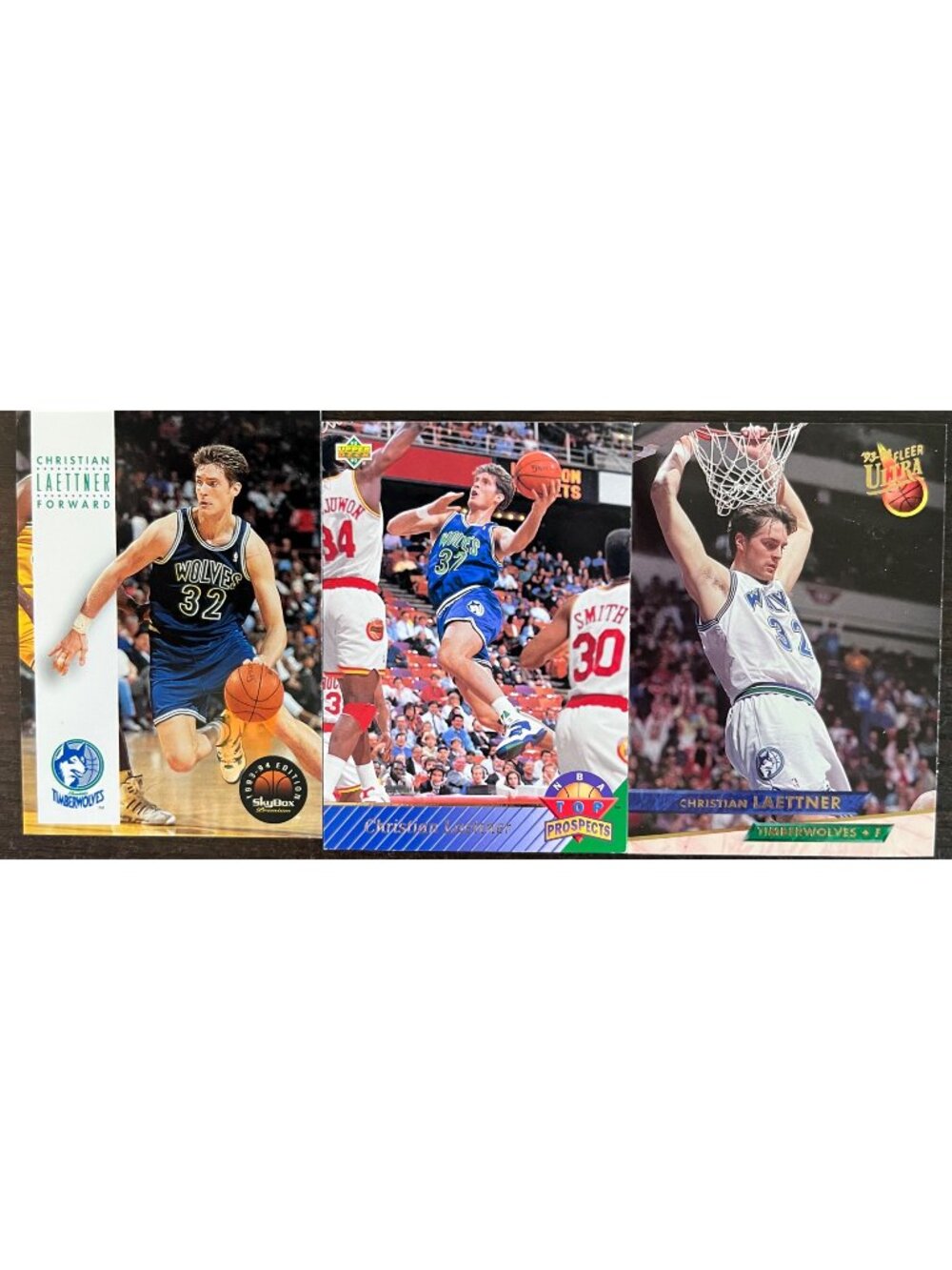 10 For $5 Lot Of Three Christian Laettner Minnesota Timberwolves NBA Basketball
